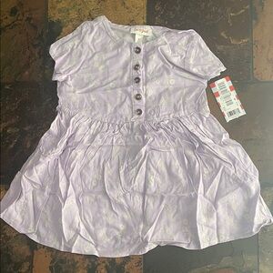 Cat & Jack Lavender Button-Front Kids Dress